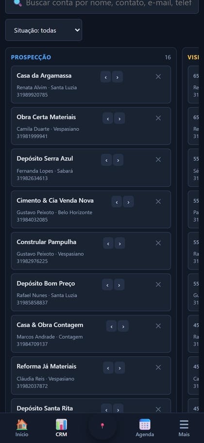 O mesmo funil no celular